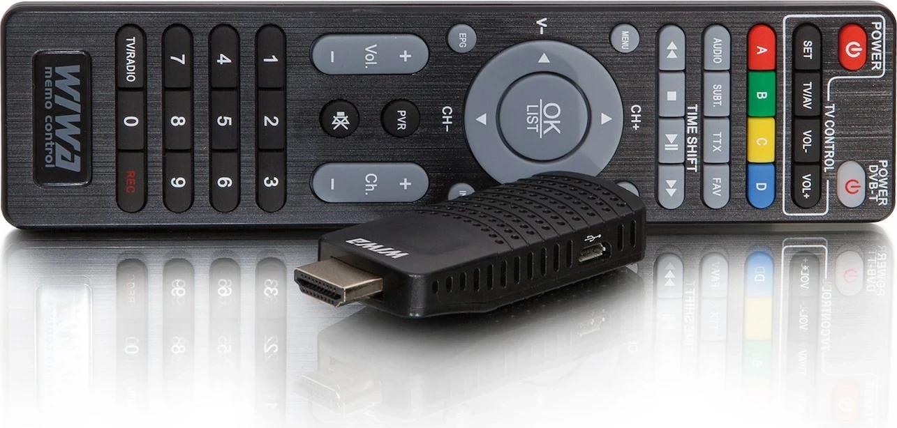 DVB-T/T2 tuner WIWA H.265 MINI, črn