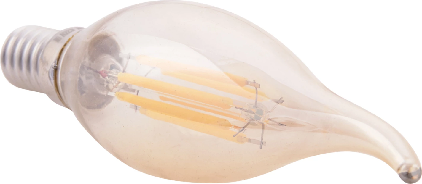 Žarnica v stilu plamena LED filament 6W E14 3000K zlata zatemnljiva