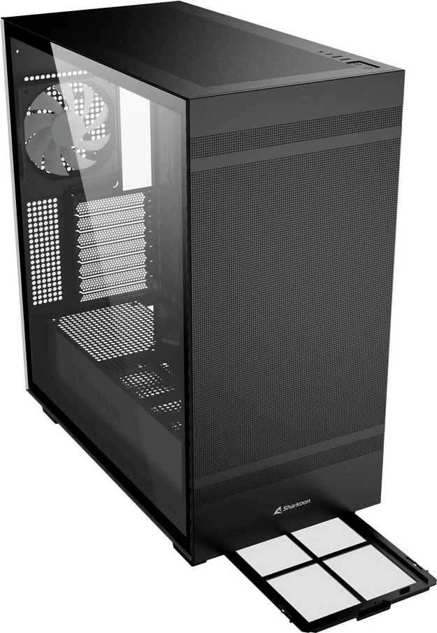Ohišje Sharkoon Rebel C50 RGB, Full Tower, črno, kaljeno steklo, RGB