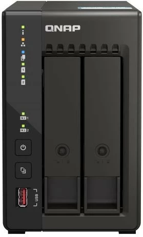 Namizni NAS QNAP TS-253E-8G, 8 GB RAM, 2 reže za diske, črn