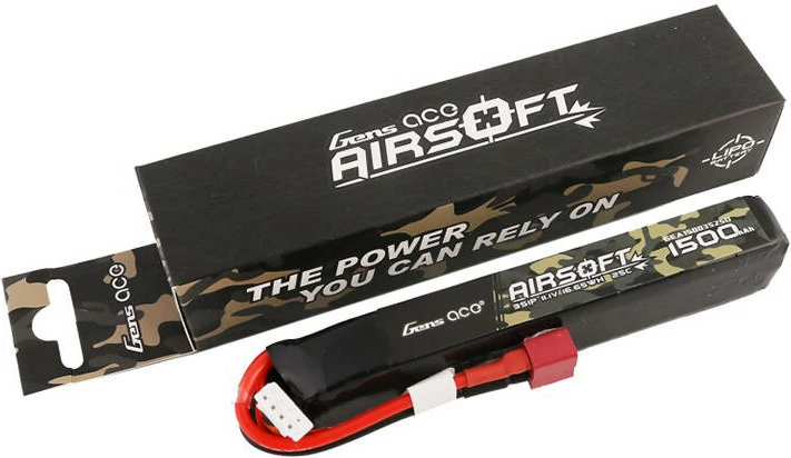 Baterija LiPo 1500mAh 11.1V 25C s T Plug za airsoft, Gens ace GEA15003S25D