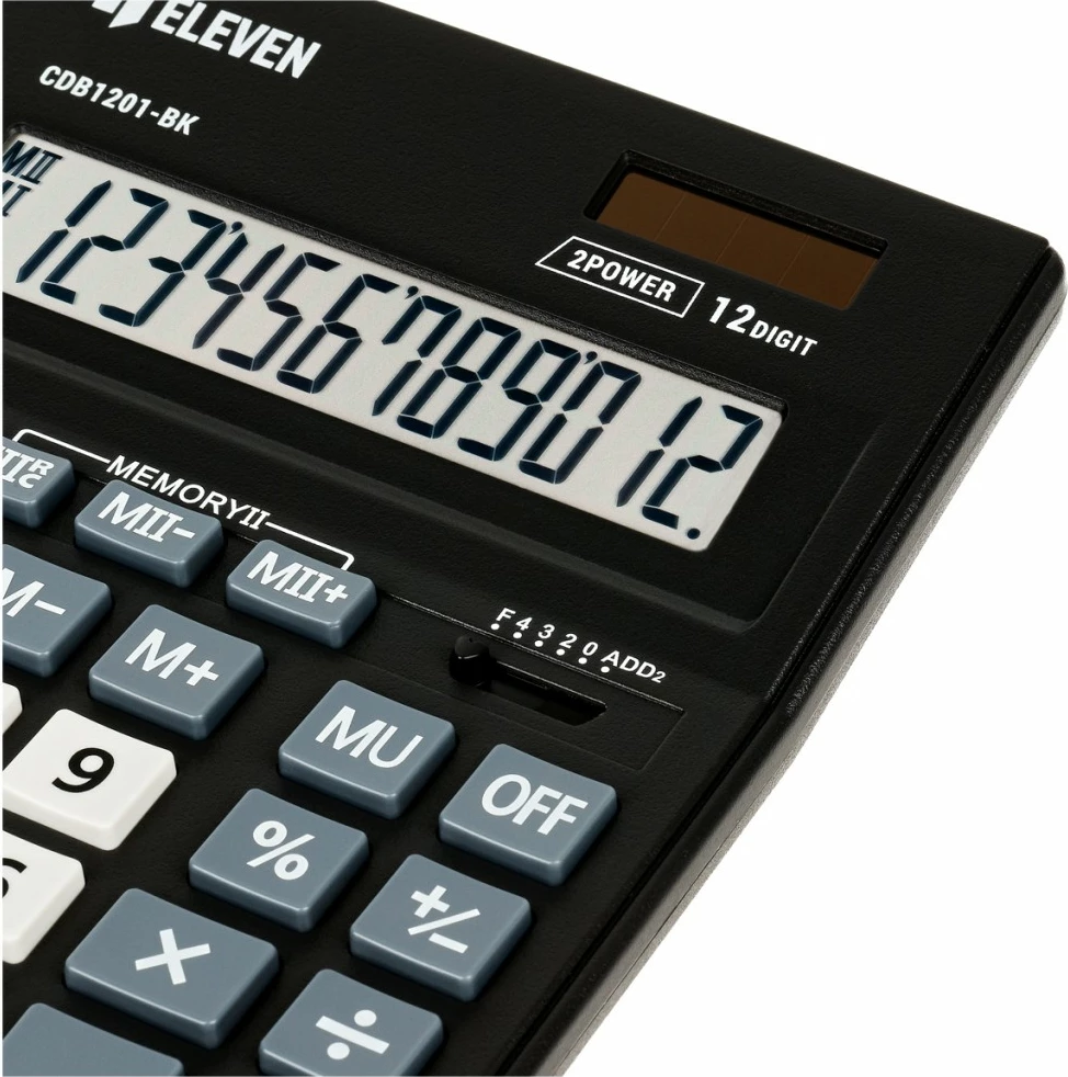 Kalkulator za pisarno, 12-mestni, črn ELEVEN CDB 1201BK
