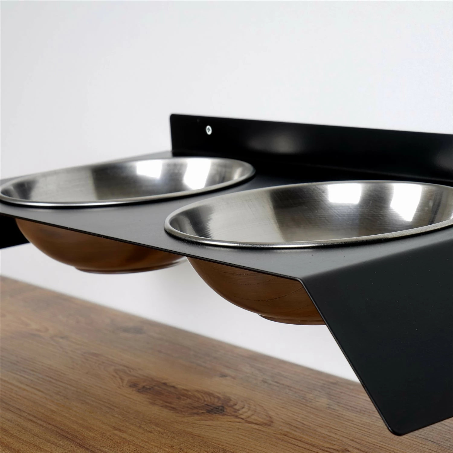 Posoda za hrano za hišne živali, kovinska, črna, Hanah Home Pet018