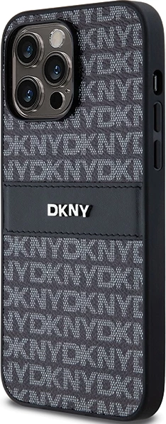 Ovitek za telefon DKNY Mono Stripe & Metal Logo za iPhone 14 Pro Max, črn