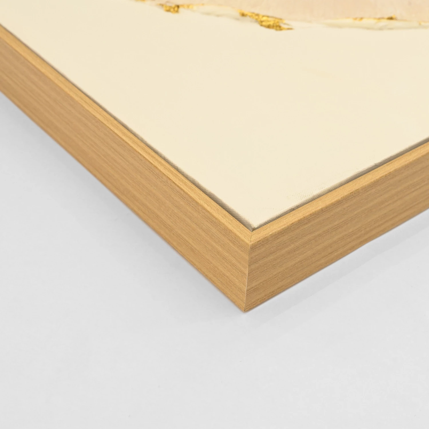 Stenska slika FH4559 z bež PS okvirjem - platneni krogi 82x4,5x82Hcm