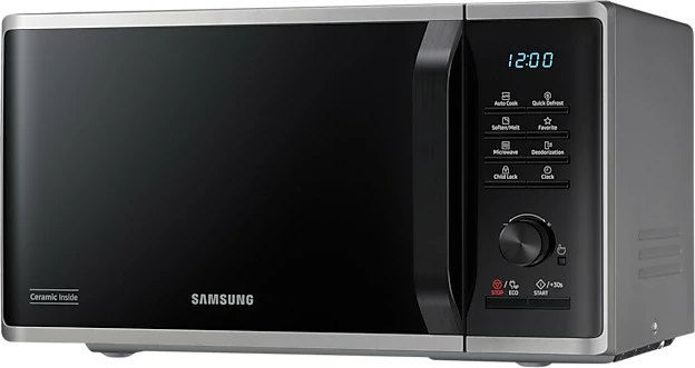 Mikrovalovna, Samsung MS23B3515AS, Solo, 23 L, 1150 W, LED, črno/siva