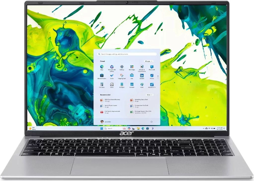 Prenosnik 16" WUXGA IPS, Intel Core i5-1334U, 16 GB/512 GB SSD, srebrne barve — Acer Aspire Lite 16 AL16-54P-523X