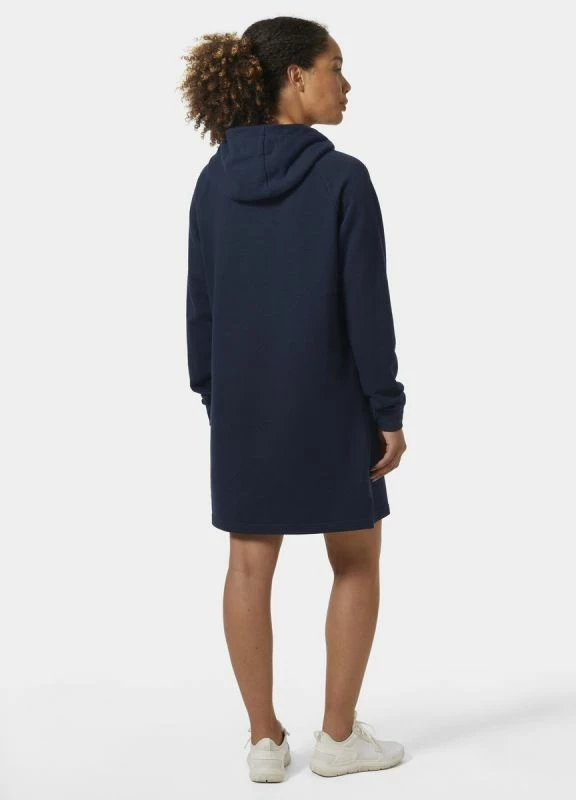 Obleka s kapuco Helly Hansen za ženske, mornarsko modra