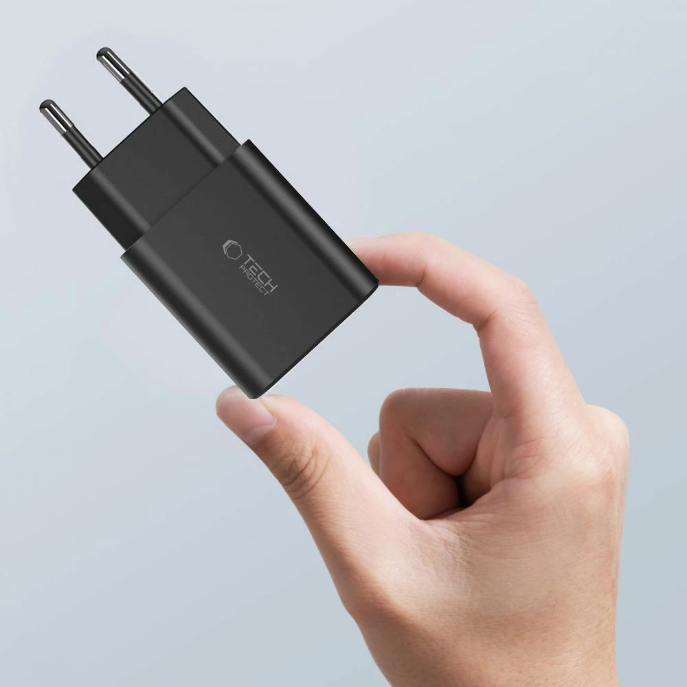 Omrežni polnilnik, 2x USB-C PD 35W, bel — Tech‑Protect C35W