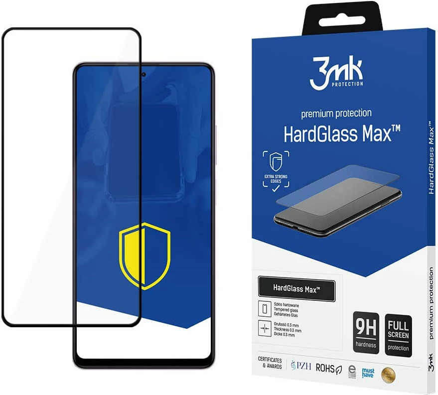 Zaščitno kaljeno steklo 3mk HardGlass Max za Xiaomi Redmi Note 12 Pro/Pro+, črno