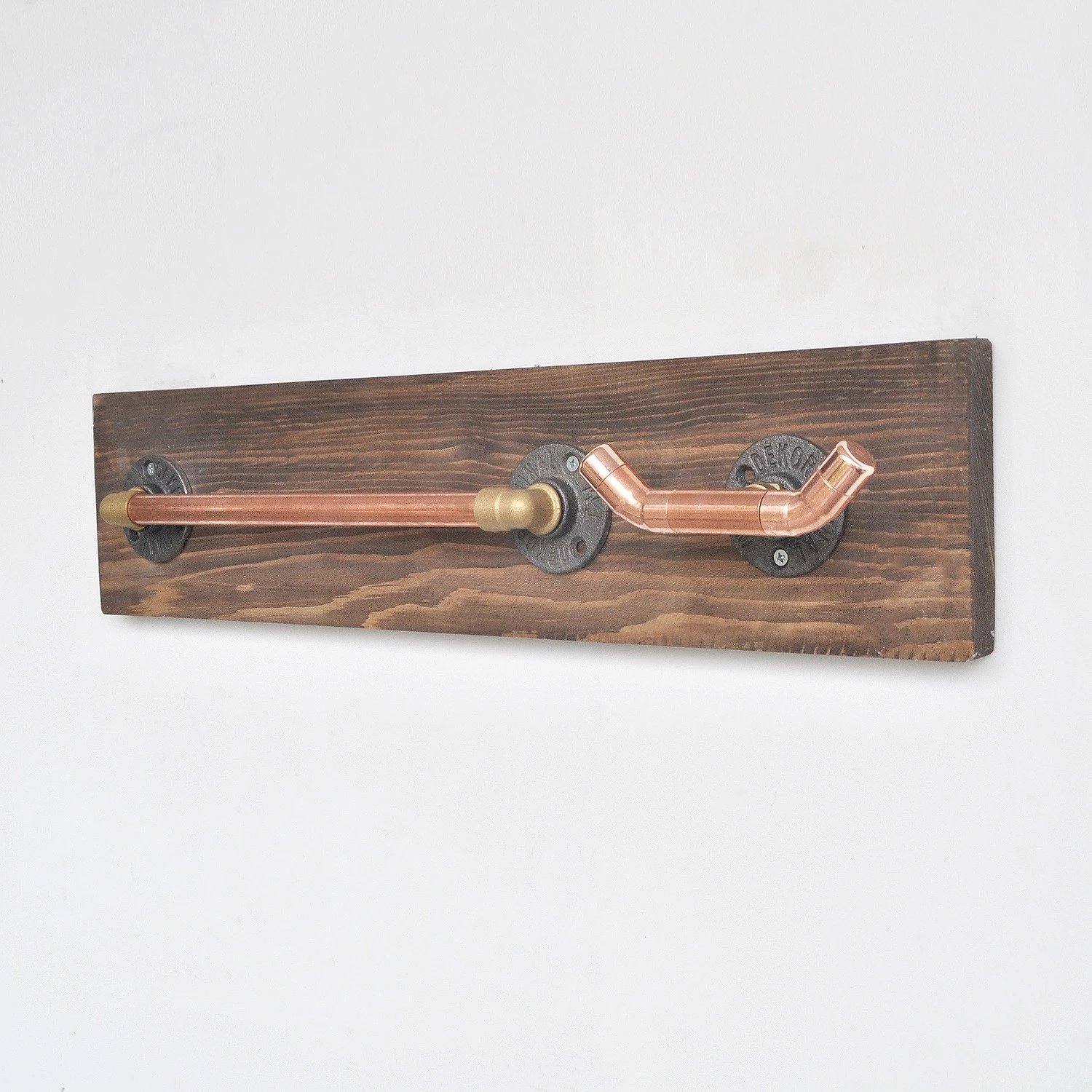 Stenski obešalnik Pipe, rožnato-zlata in lešnik barva, Skye Decor, Cop012