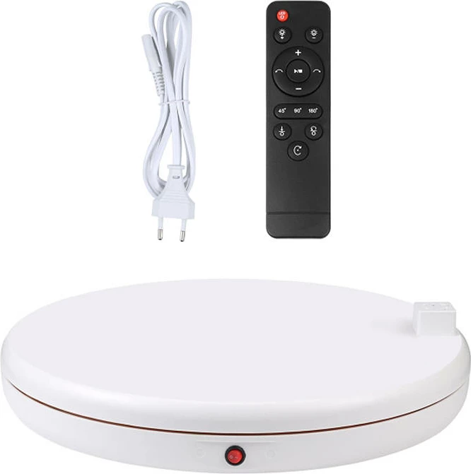 Vrtljivo stojalo za predstavitev Puluz PU3148EU, 45 cm, belo