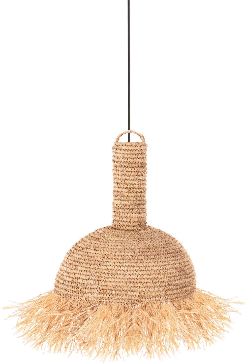 Stropna viseča svetilka s resicami iz posušenih palmnih vlaken FH7855 Φ41,5x48Hcm