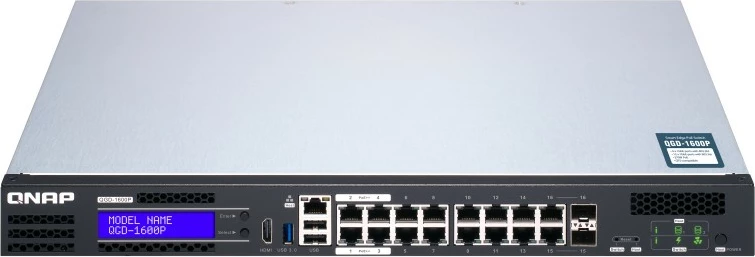 Strežniški stikalo QNAP QGD-1600P-4G, 16+4 priključki, PoE, rackmount