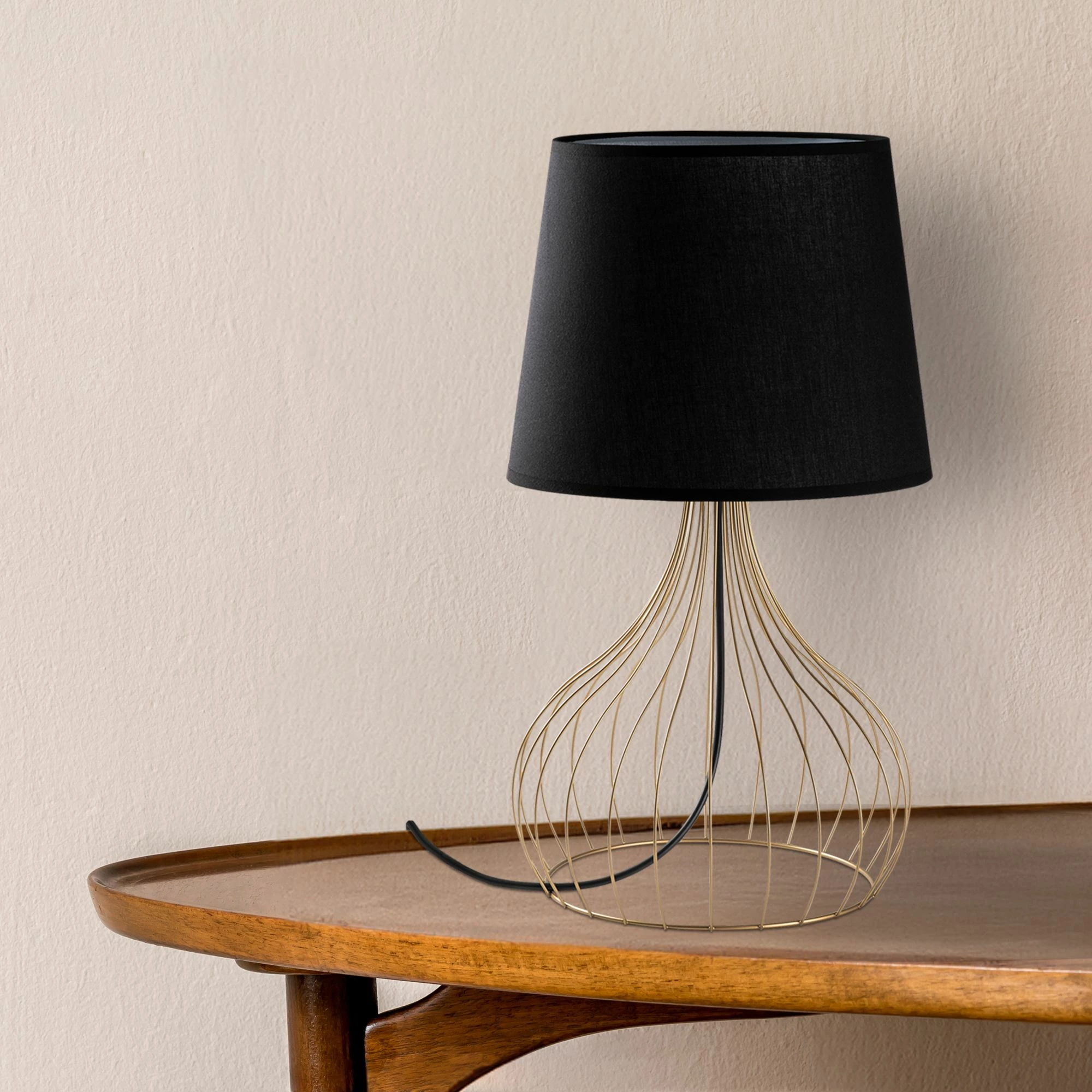 Namizna svetilka Opviq Telıs - 5401, zlata in črna