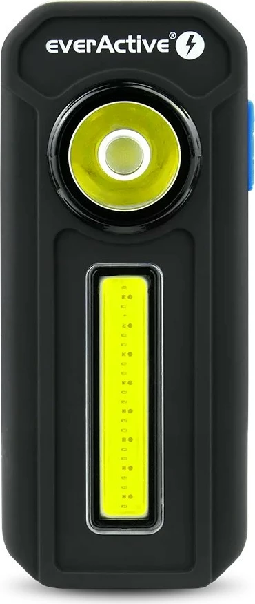 Ročna svetilka, 300 lumenov, magnet, sponka, črna, everActive WL300