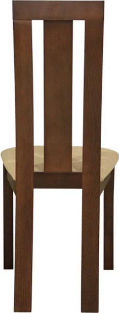 Leseni stol FH0070.01 orehova barva z bež tkanino, set 2 kosov