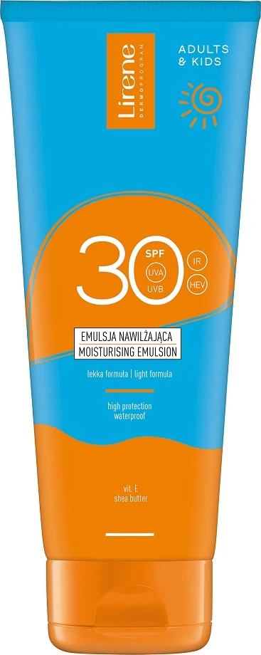 Vlažilna sončna emulzija Lirene Sun SPF30, 200 ml