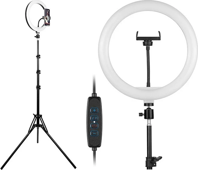 Ringa svetilka s trinožcem Tracer, (30 cm x 210 cm), 5 V, črna