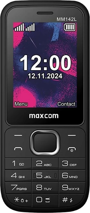 Klasičen mobilni telefon Maxcom MM142L, 2,4", Dual SIM, črn