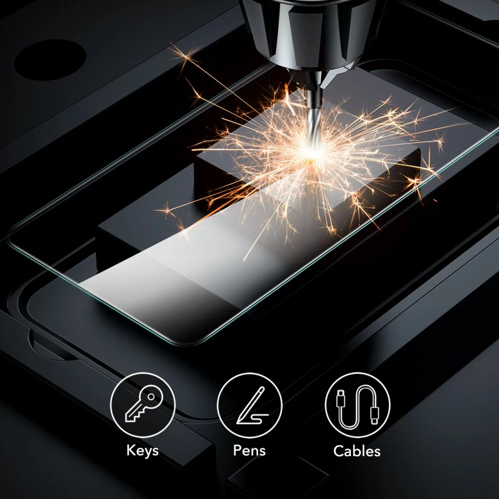 Kaljeno zaščitno steklo za zaslon ESR, Samsung Galaxy S25 Ultra, 2 kosa, prozorno