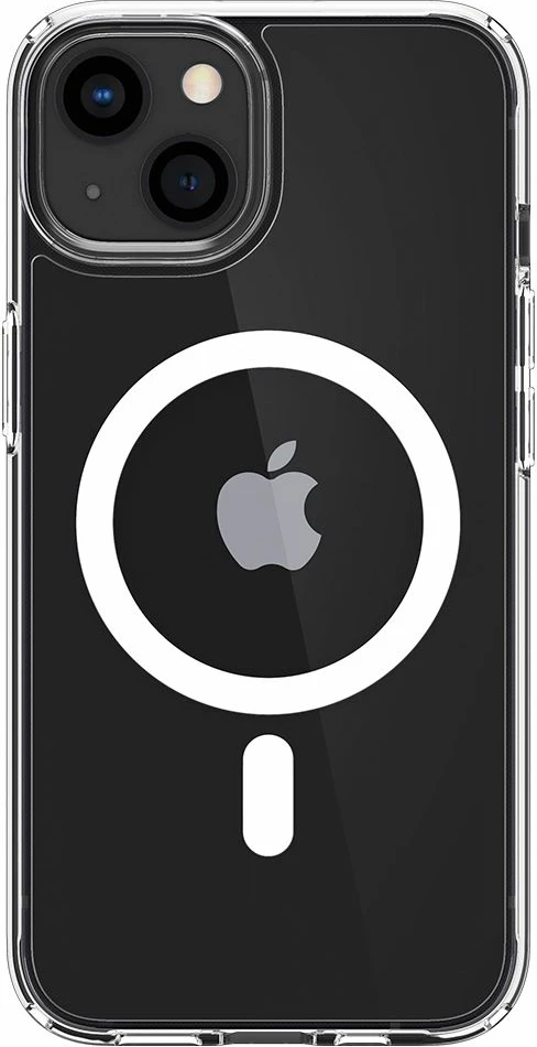 Prozoren ovitek Spigen Ultra Hybrid Mag z MagSafe za iPhone 13 mini, bel