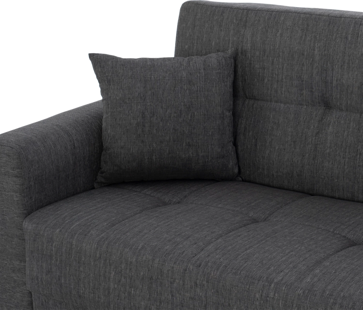 Dvosed kavč-postelja, visok naslon, siv, 160x84x88 cm