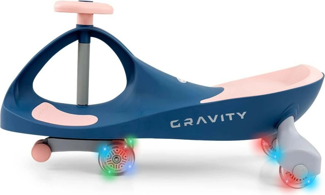 Otroški guralnik Gravity Gaiter Milly Mally 5927, 4 LED kolesa, do 50 kg, temno moder/roza