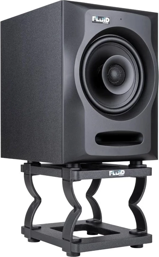 Stojala za studijske zvočnike Fluid Audio DS5, 4–5 in, plastika, črna, set 2 kosa
