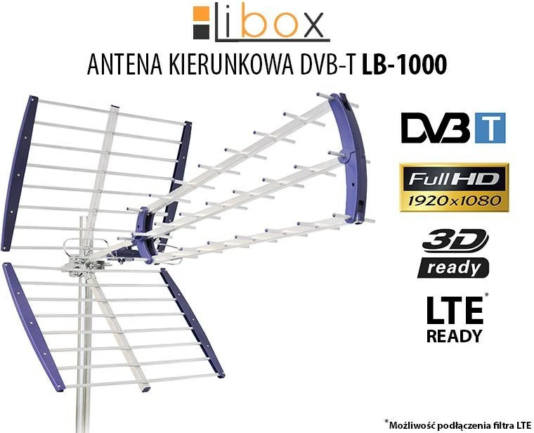 Drejtiška TV antena Libox LB-1000, DVB-T - 16,5 dB