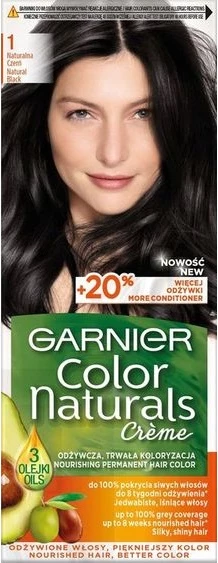 Krema za barvanje las, Garnier Color Naturals Creme 1 Črna, 1 ml