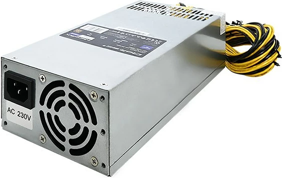 Napajalnik za računalnik 1600 W Qoltec 50177, 80 PLUS Gold, srebrn