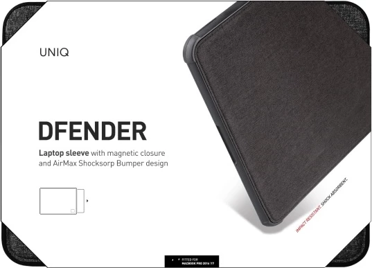 Ovitek za prenosnik do 16", UNIQ Defender, črn