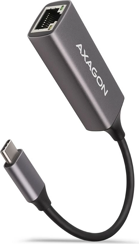Gigabit Ethernet adapter, AXAGON ADE-TRC, USB-C 3.2 Gen 1, titan siva