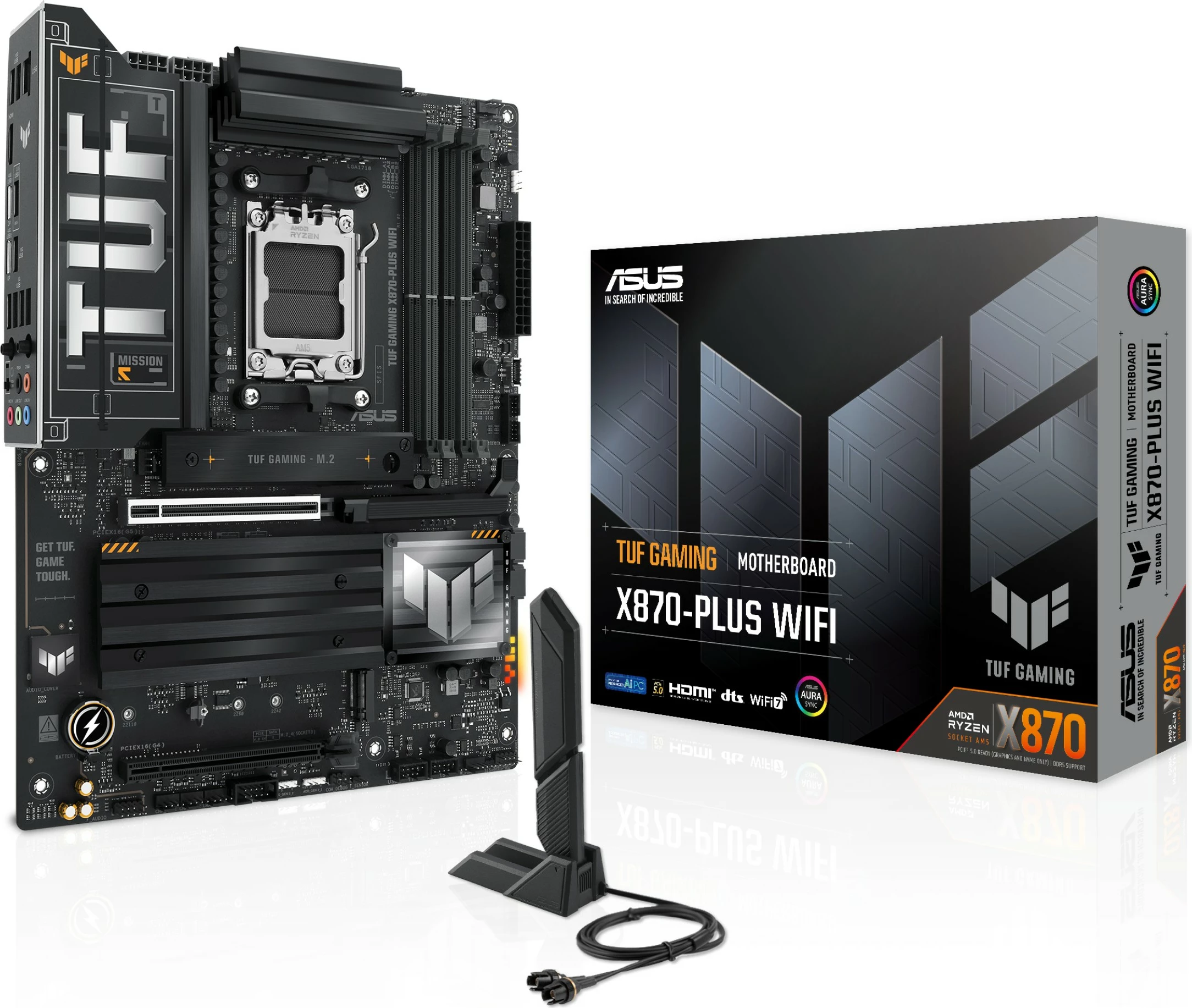 Matična plošča ASUS TUF GAMING X870-PLUS WIFI, Socket AM5, DDR5-SDRAM, 192 GB