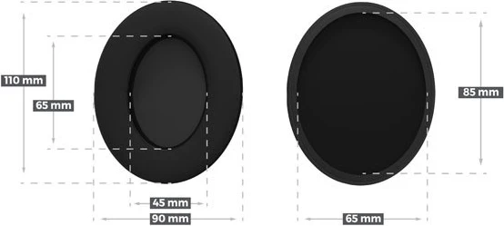 Hibridni nadomestni ušesni pokrovi za slušalke Genesis Toron EP, črni