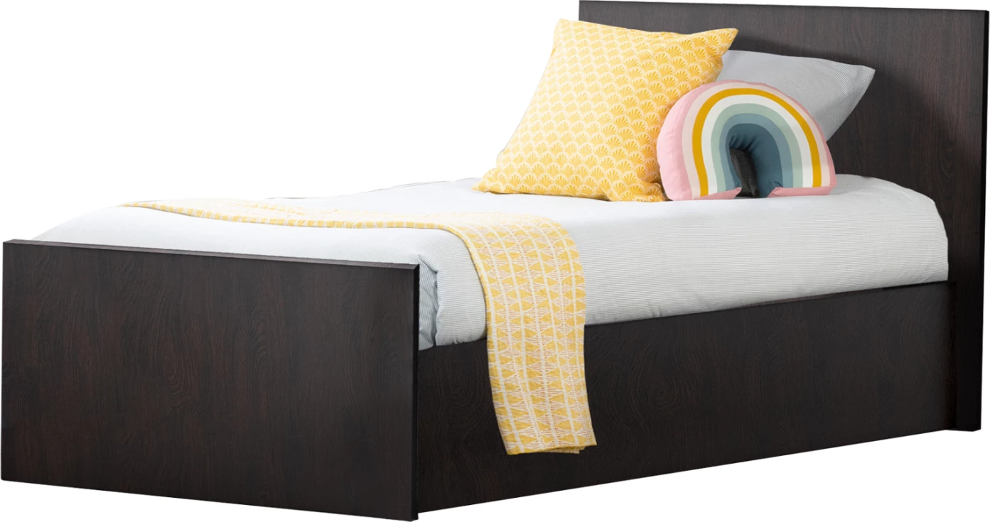 Melaminska postelja za vzmetnico 90x200 cm. Wenge FH2433.02