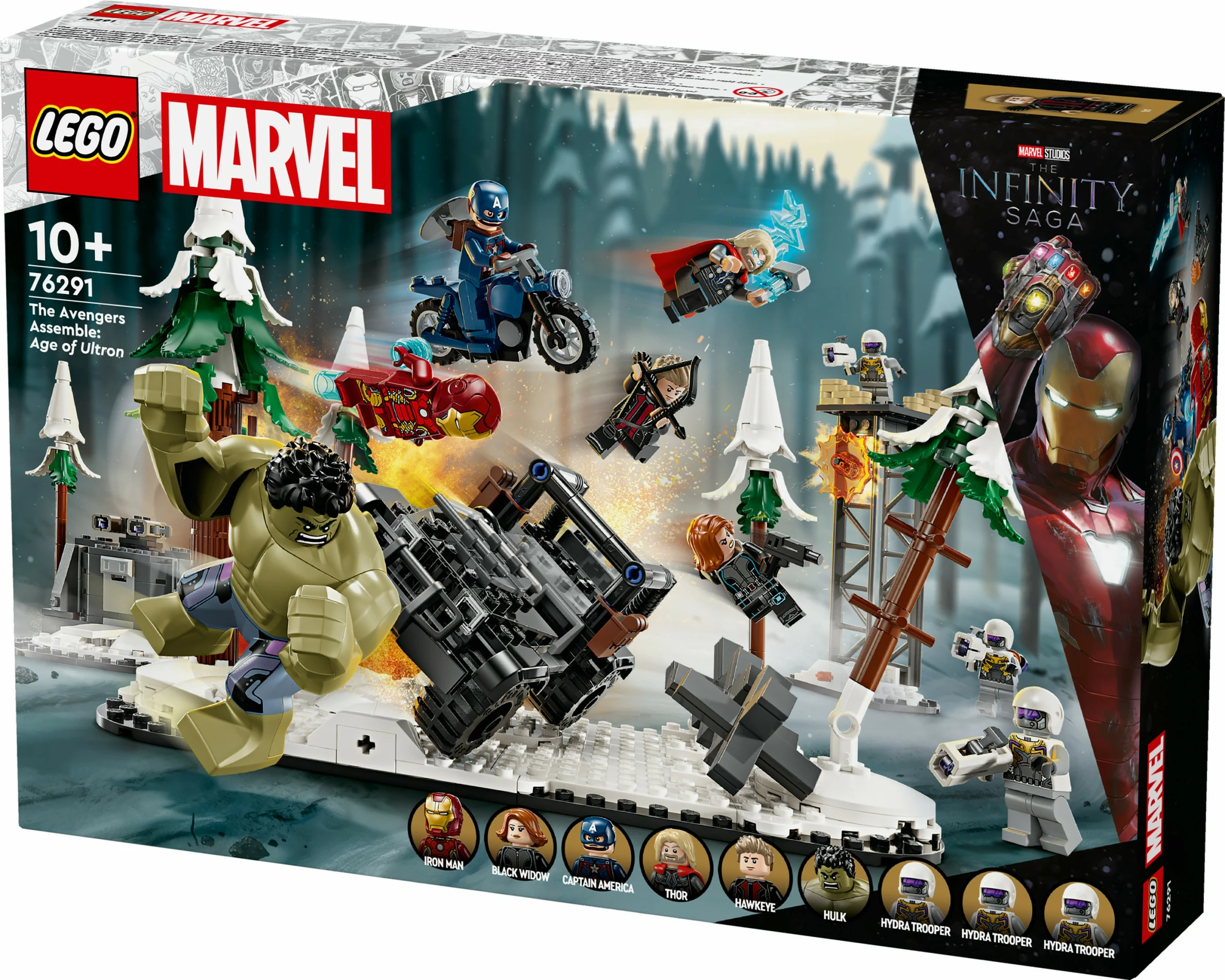 Set za sestavljanje Avengers Assemble: Age of Ultron, LEGO Marvel 76291, 613 kosov, večbarven