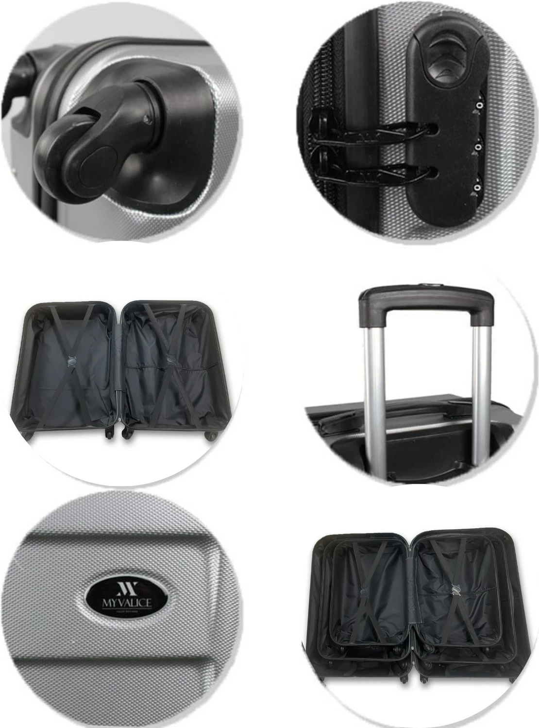 Set kovčkov (4 kosi), rožnato-zlata, Zoozie Bags 8442