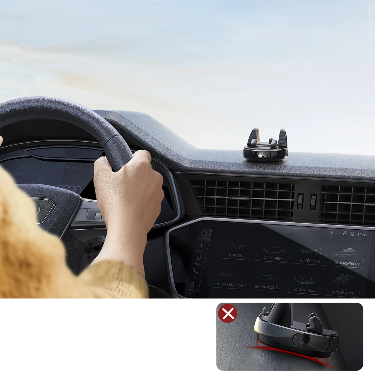 Držalo za telefon za avto Joyroom JR-ZS330, črno
