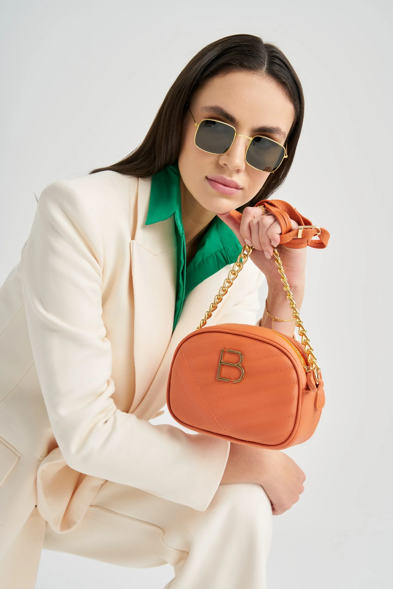 Crossbody torbica oranžna Lucky Bees, 1298
