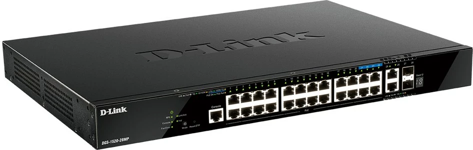 Upravljan preklopnik D-Link DGS-1520-28MP/E, L3, Gigabit Ethernet, PoE, Rack 1U
