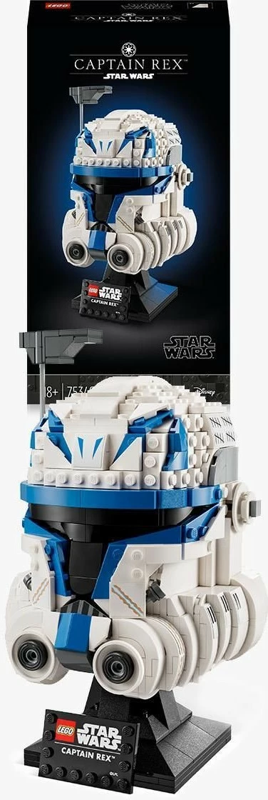 Detajiran model čelade Captain Rex, LEGO Star Wars, 854 kosi, večbarven