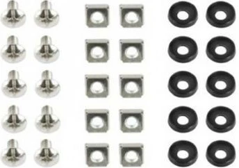 Set montažnih vijakov za 19-palčne omare, Gembird 19A-FSET-02, 50 kos