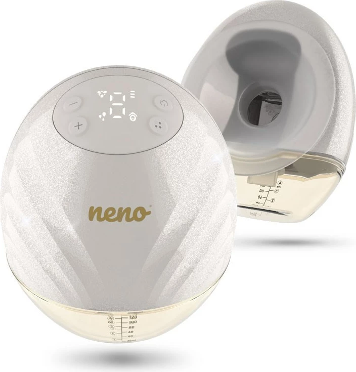 Električna prsna črpalka, komplet 2 kosa, z LCD zaslonom, brez BPA Neno PERLA TWIN