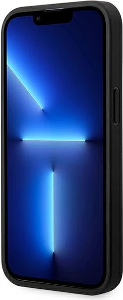 Ovitek iz usnja s karbonsko tkanino, BMW, za iPhone 14 Pro 6,1\" , črn