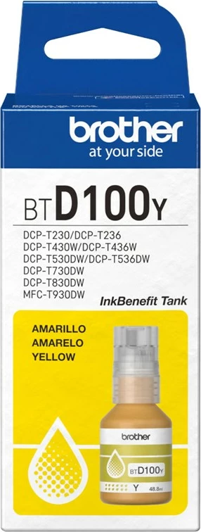Barva za tiskalnik Brother BTD100Y, originalna, rumena