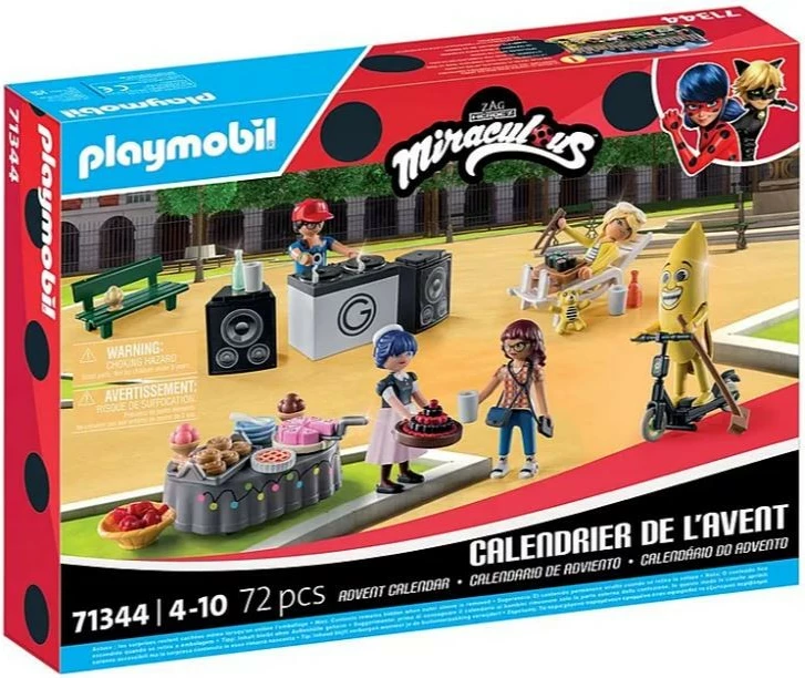 Adventni koledar z figuricami Piknik v Parizu Playmobil Miraculum, 72 kosov