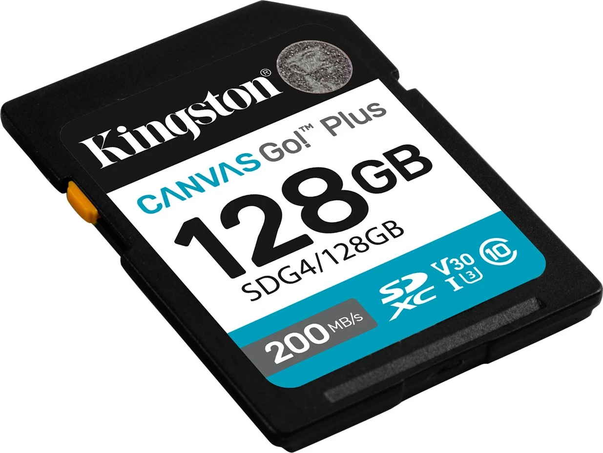 Kartica za pomnilnik Kingston Canvas Go! Plus 128GB SDXC, 200MB/s, črna