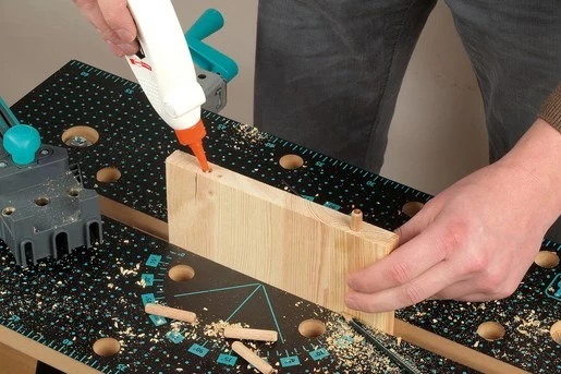 Merilec za trne Wolfcraft Dowelmaster, 4640000, za lesena spojena, črn